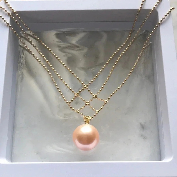Custom Made 12mm Genuine Pearl Necklace - Picture 3 of 11